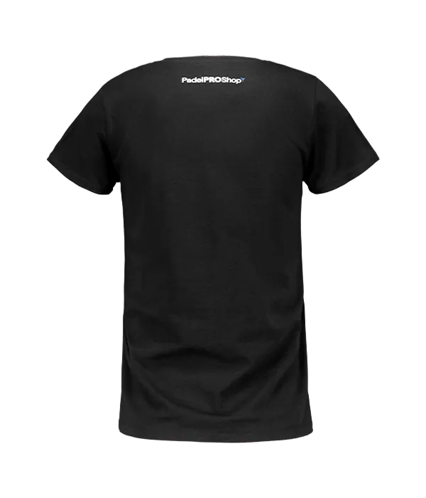 T-shirt en coton Femme PadelPROShop Noir