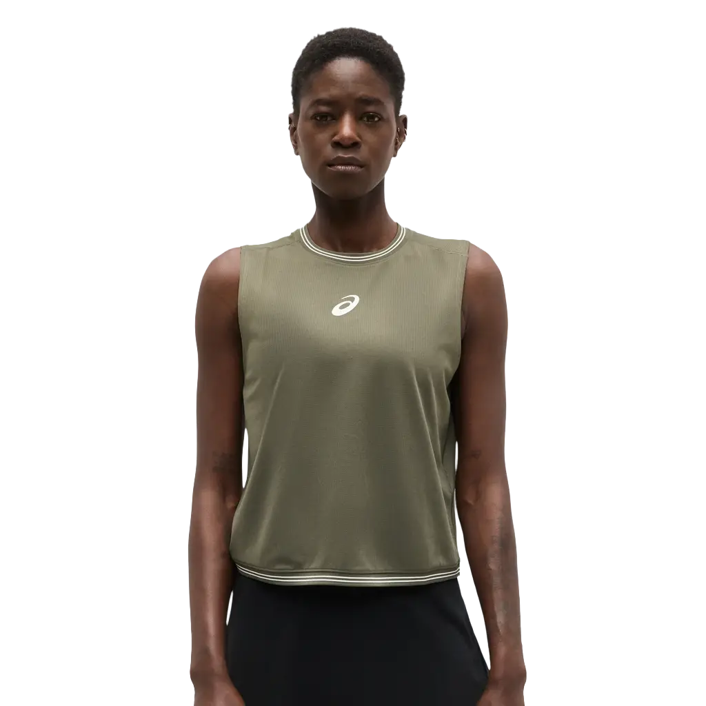 Camiseta de Tirantes Asics Game Dark Olive Mujer 2026
