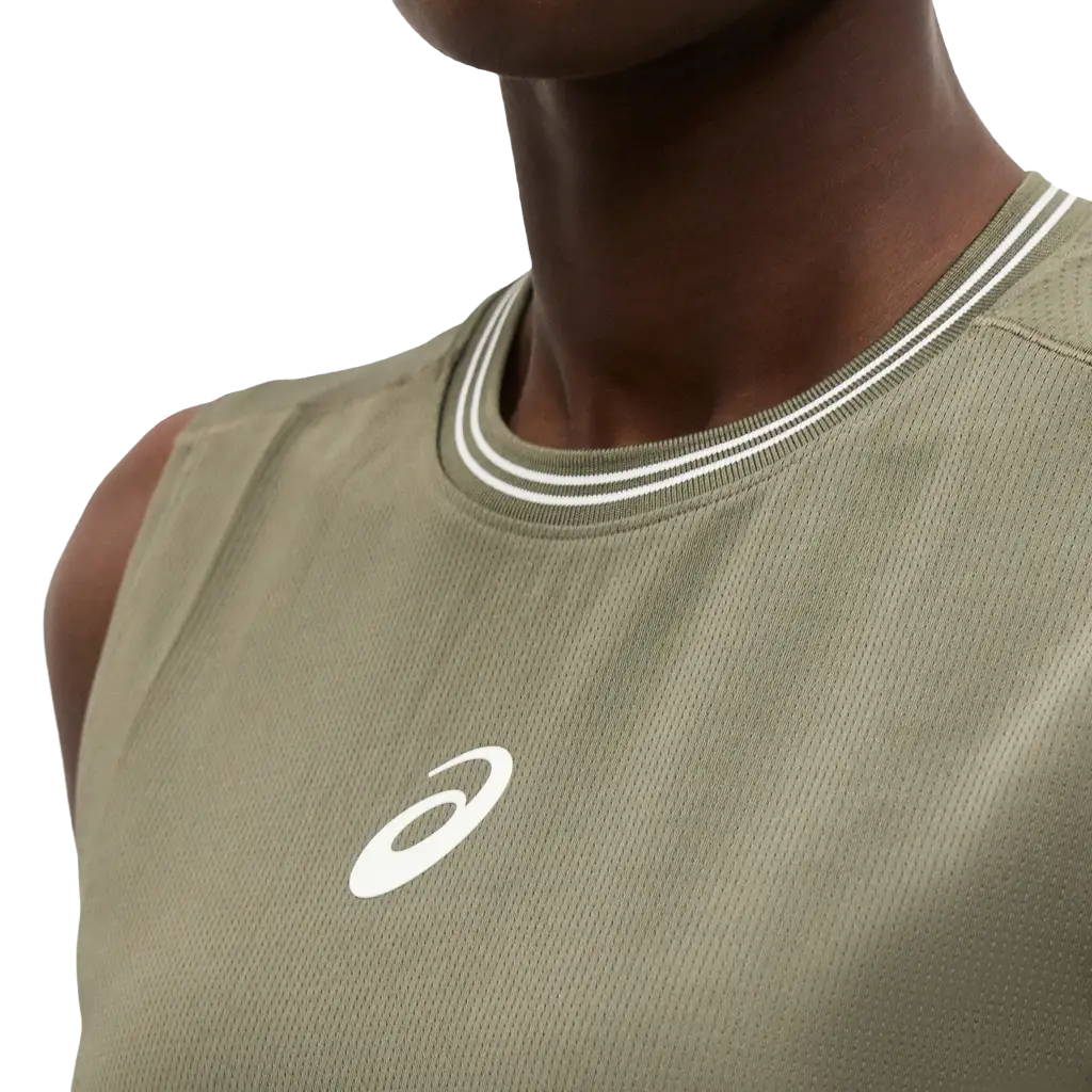Camiseta de Tirantes Asics Game Dark Olive Mujer 2026