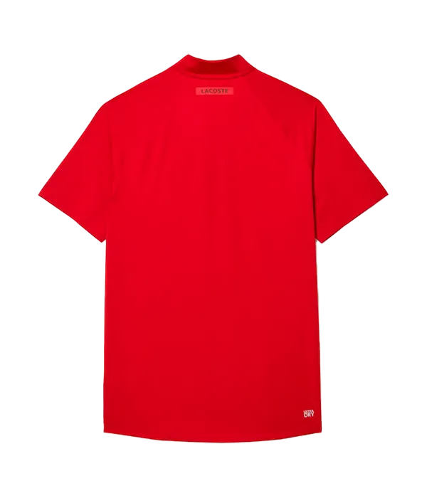Polo Lacoste Djokovic Rojo/Negro 2025