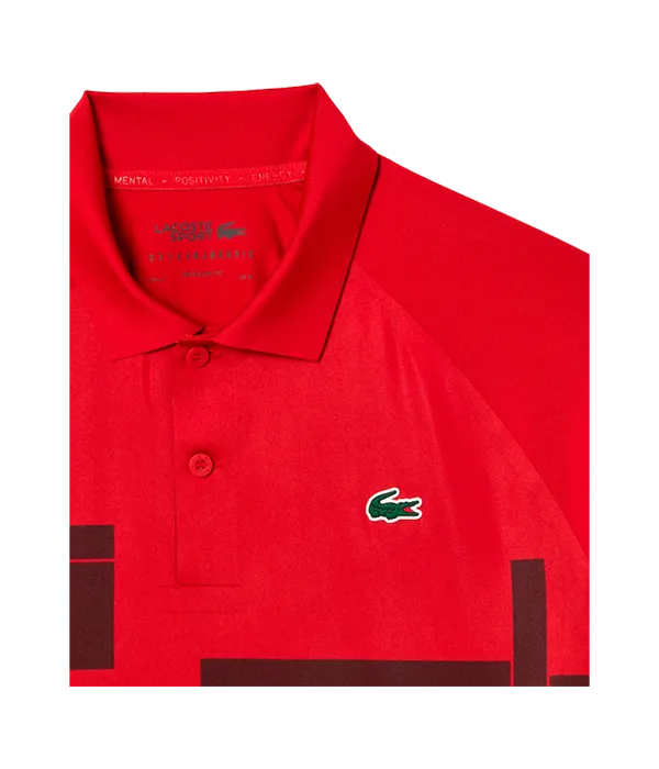 Polo Lacoste Djokovic Rojo/Negro 2025