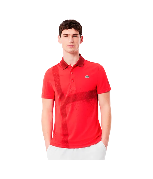 Polo Lacoste Novak Djokovic Rojo/Granate 2025