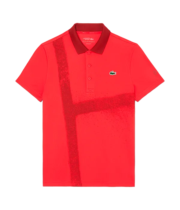 Polo Lacoste Novak Djokovic Rojo/Granate 2025