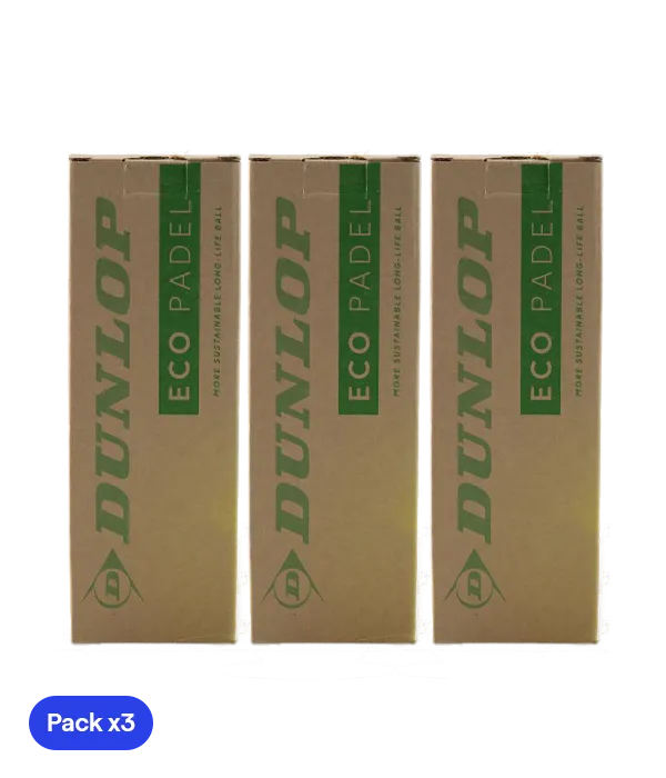 Pelotas Dunlop Eco Padel (Pack x3)