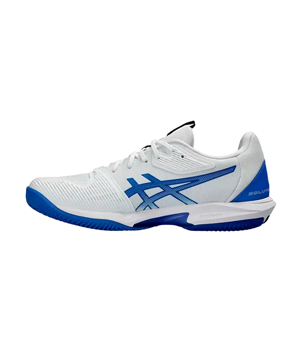 Asics Padelschuhe Solution Speed FF 3 Clay Weiß/Tuna Blau