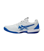 Asics Padelschuhe Solution Speed FF 3 Clay Weiß/Tuna Blau