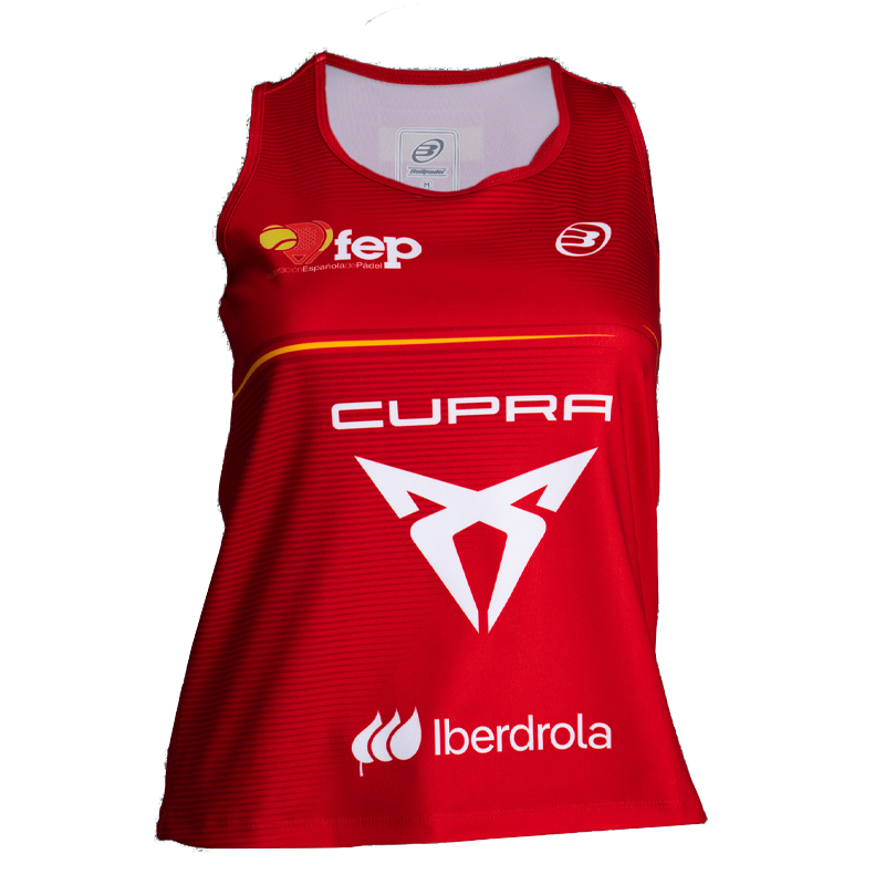 T-shirt Bullpadel Official Red Women 2026 Spanish Federation