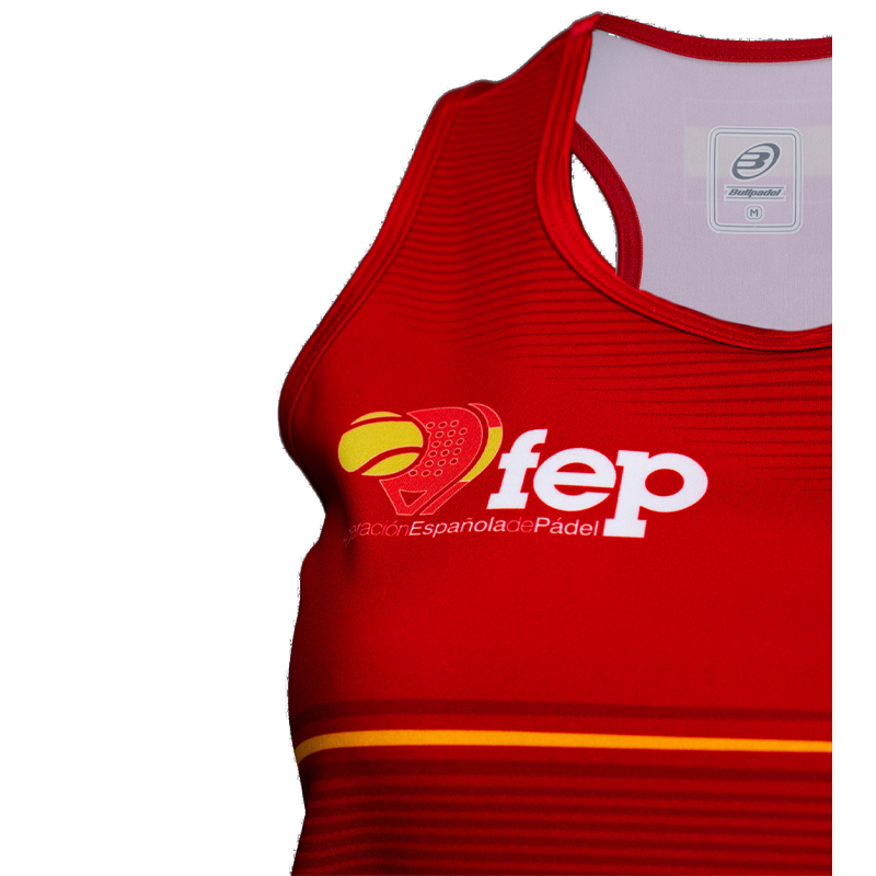 T-shirt Bullpadel Official Red Women 2026 Spanish Federation