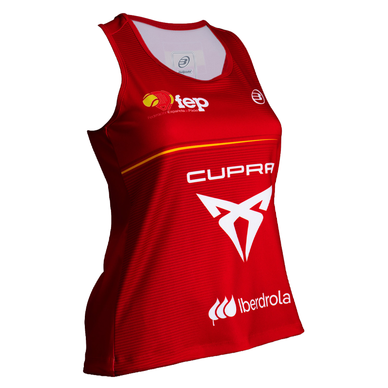 T-shirt Bullpadel Official Red Women 2026 Spanish Federation