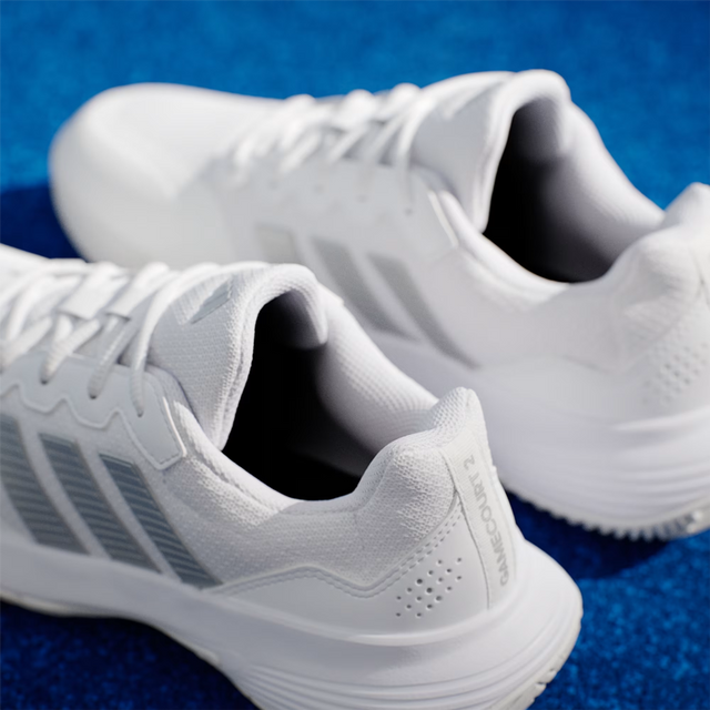 Sapatilhas Adidas Quadra de Jogo 2 Mulher Branco/Prata 2025