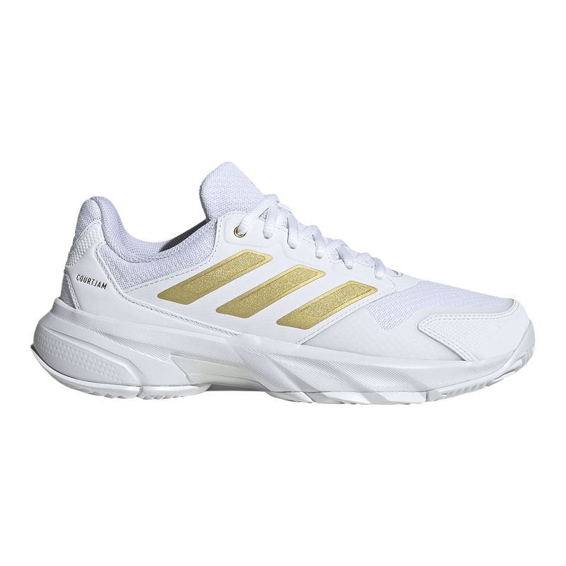 Zapatillas Adidas CourtJam Control 3 Mujer Blanco/Dorado 2026