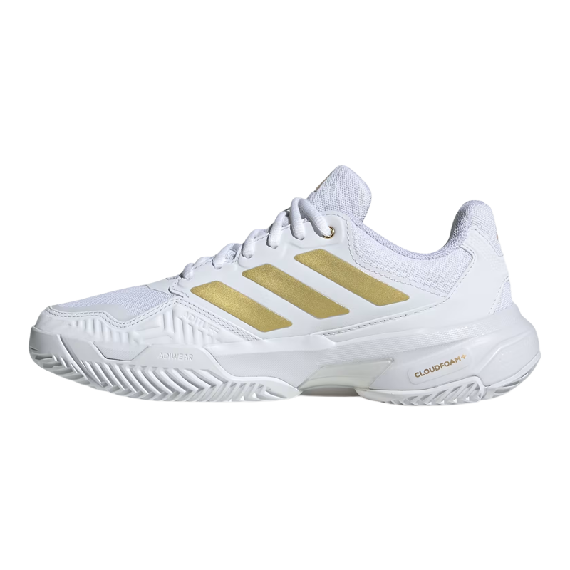 Zapatillas Adidas CourtJam Control 3 Mujer Blanco/Dorado 2026
