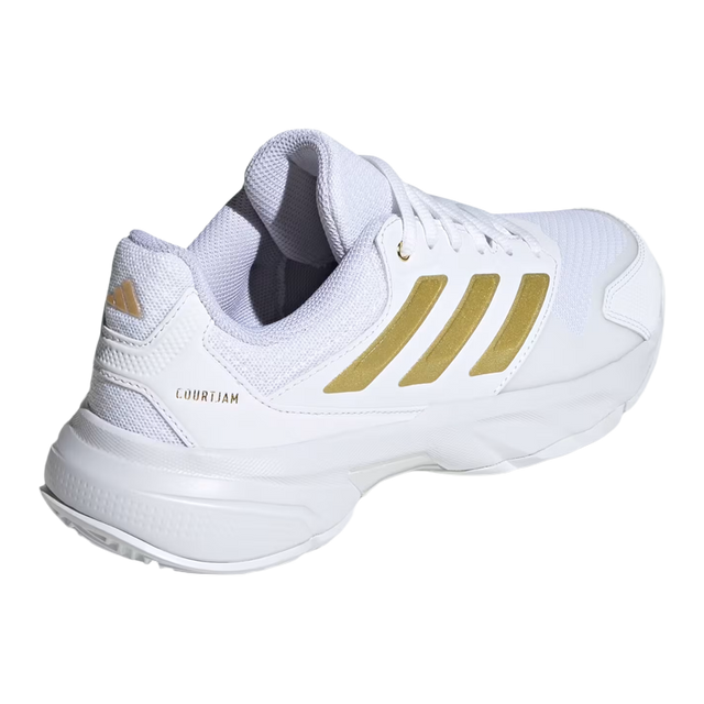 Zapatillas Adidas CourtJam Control 3 Mujer Blanco/Dorado 2026