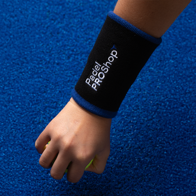 Muñequera Larga PadelPROShop Negro/Azul
