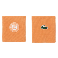 Muñequera Lacoste Roland Garros Naranja 2026 (Pack x2)