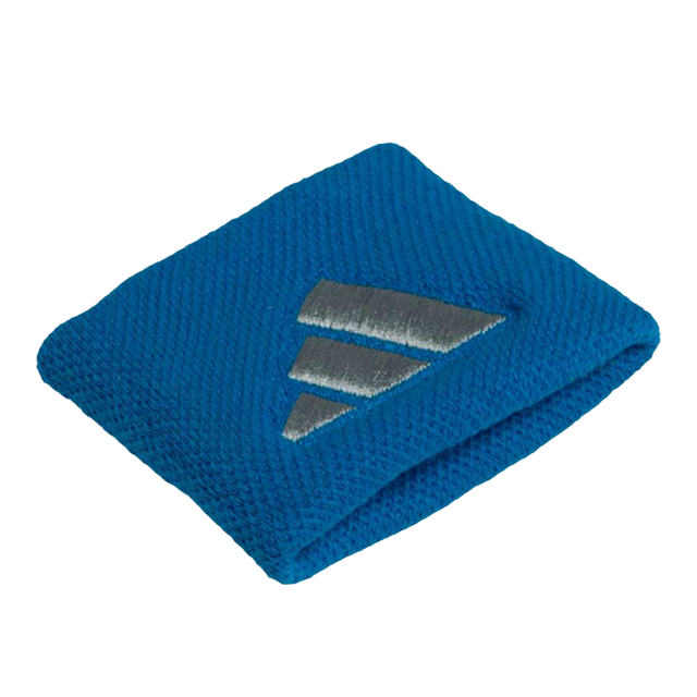 Muñequeras Adidas Cortas Azules Logo Grande