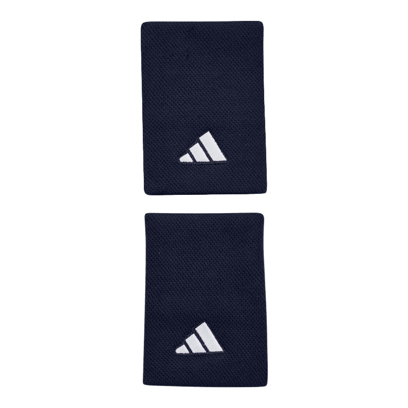 Muñequeras Adidas Largas Azul Marino Logo Grande