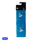 Muñequeras Adidas Largas Azules Logo Grande