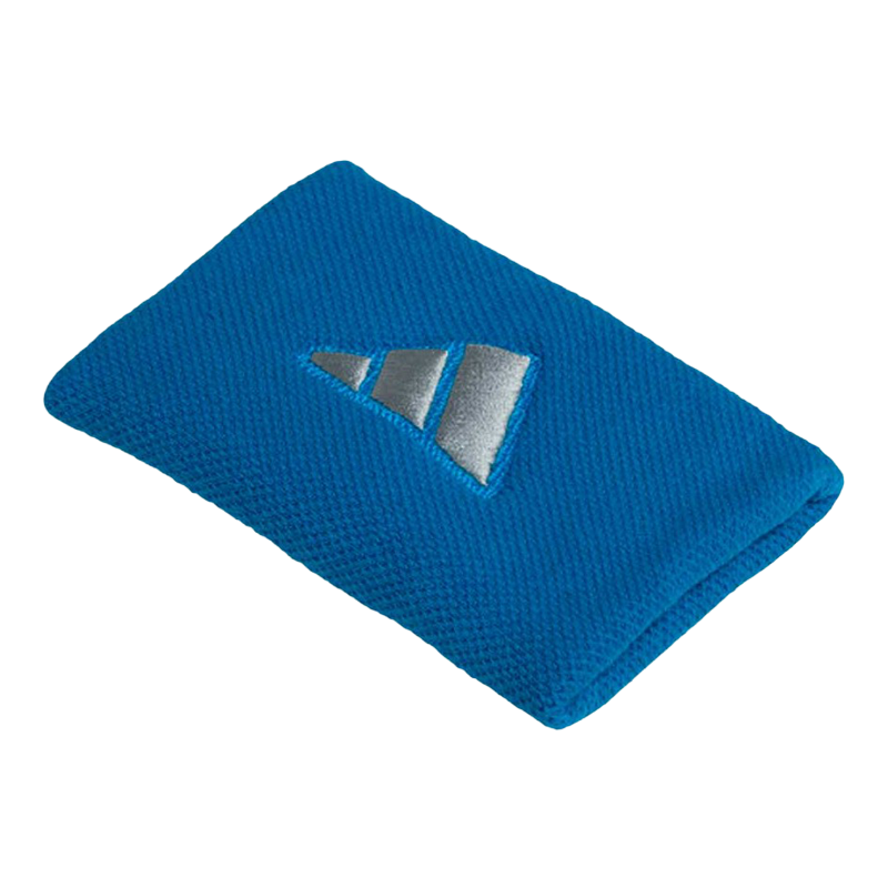 Muñequeras Adidas Largas Azules Logo Grande