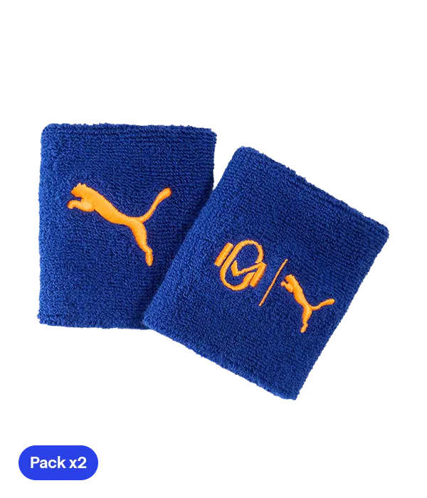 Muñequeras Cortas Puma Azul Oscuro 2025 Momo González (Pack x2)