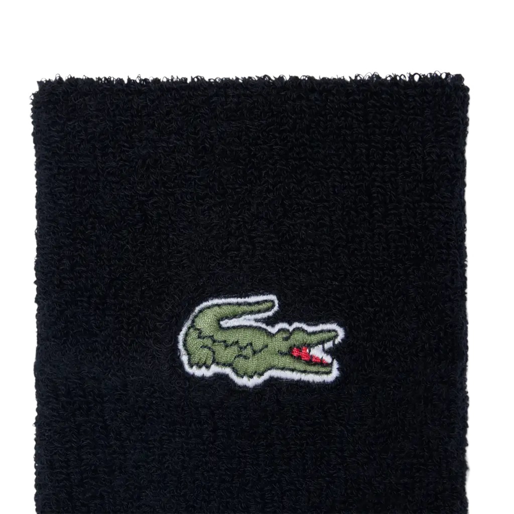 Muñequeras Lacoste Negro (Pack x2)
