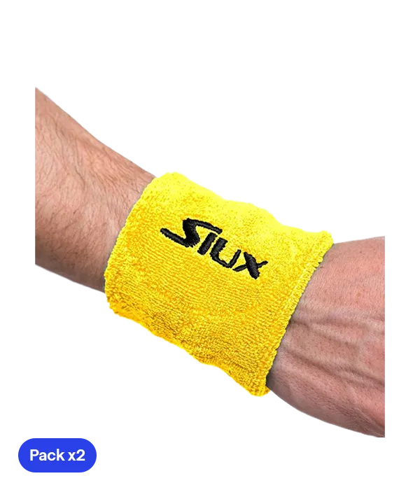 Muñequeras Siux Reveal Amarillas 2025 (pack x2)