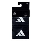 Muñequeras Adidas Cortas Negras Logo Grande

