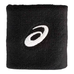Muñequeras Asics Cortas Negras (Pack x2)