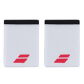 Muñequeras Babolat Jumbo Blancas Logo Rojo (Pack x2)


