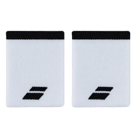 Babolat Jumbo Wristbands White/Black (Pack x2)