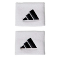 Muñequeras Cortas Adidas Blanco Logo Grande (Pack x2)