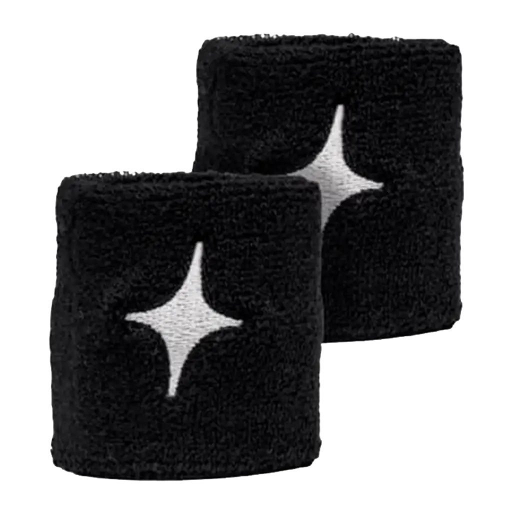 Muñequeras Cortas StarVie Negro 2026 (Pack x2)