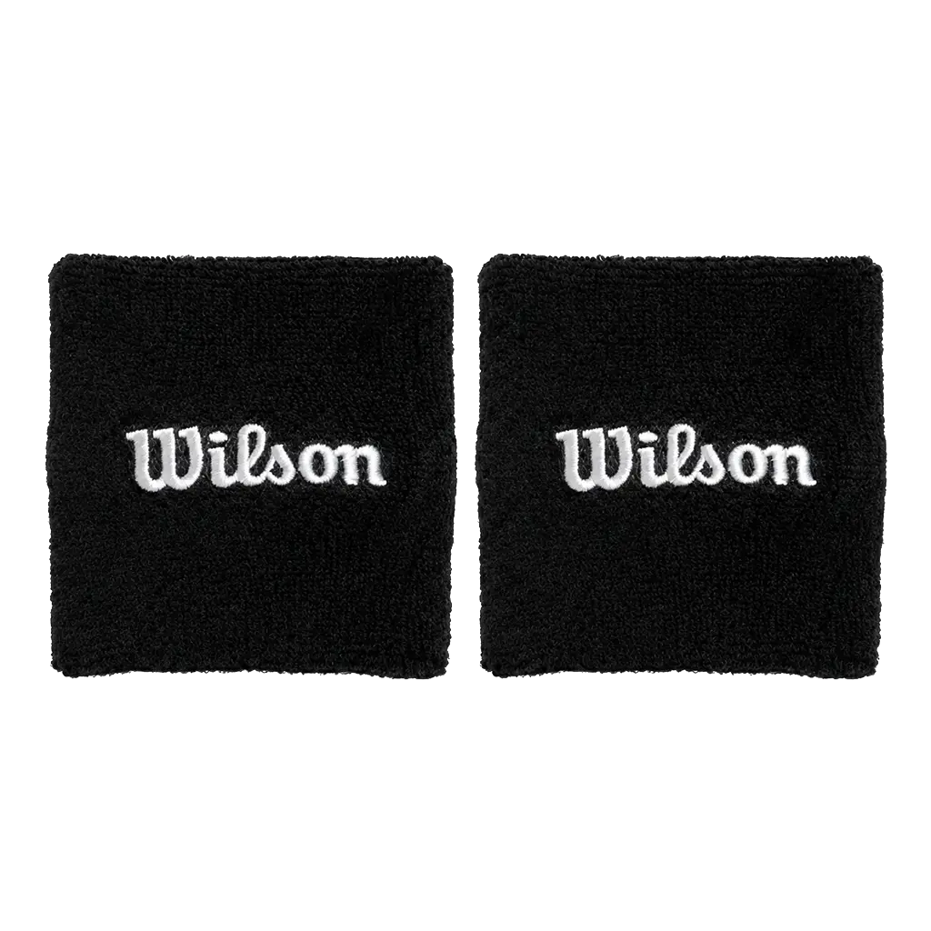 Muñequeras Cortas Wilson Negro 2025 (x2)