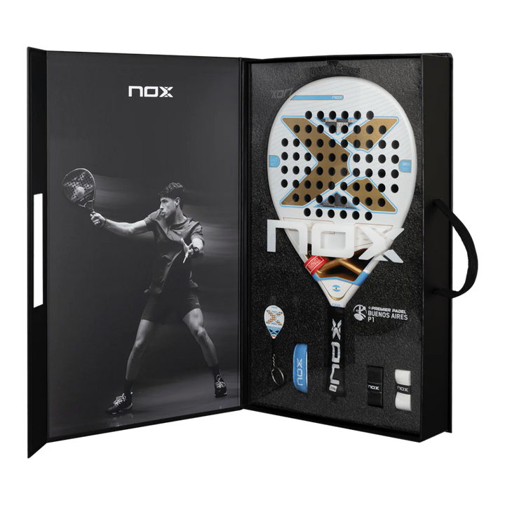 Raquette de Padel Nox AT10 Luxury Genius 18K Alum Agustin Tapia Édition spéciale Buenos Aires 2025