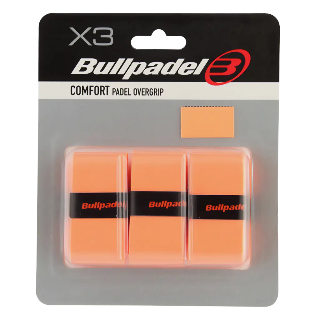 Overgrips Bullpadel GB1200 Comfort Naranja Flúor (Pack x3)