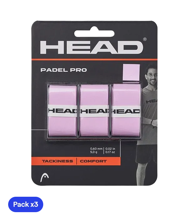 Overgrips HEAD Padel Pro Rosa (Pack x3)