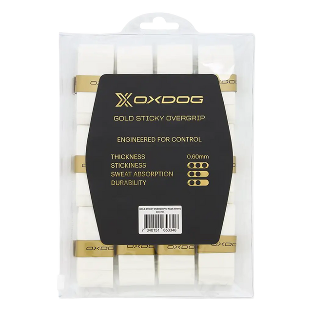 Overgrips Oxdog Gold Sticky White (Pack x12)