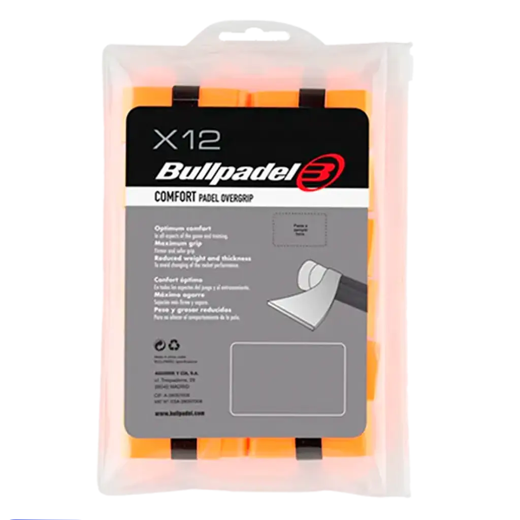 Overgrips Bullpadel GB-1600 Comfort Naranja (Pack x12)