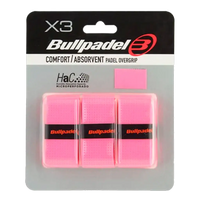 Overgrip Bullpadel GB1201 Comfort/Assorbente Rosa Fluor (Pacchetto x3)