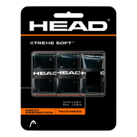 Overgrips Head XtremeSoft Preto (Pacote x3)