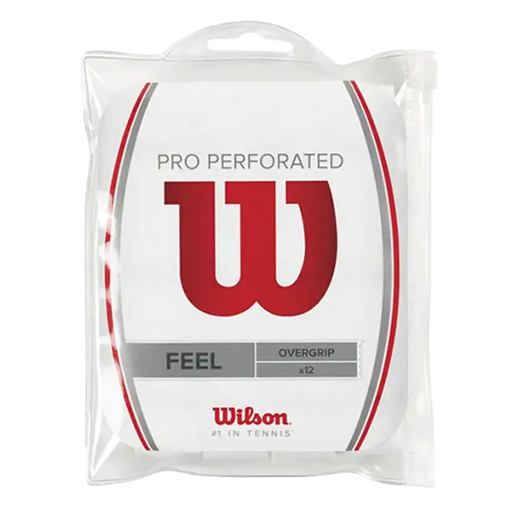Overgrips Wilson Pro Perforados Feel Blancos (Pack x12)

