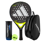 Pack Pala Adidas Granite 2.0 Pro Carbon + Paletero PadelPROShop + Pelotas PadelPROShop Fast