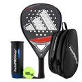 Pack Pala Adidas Granite CTRL 2.0 + Paletero PadelPROShop + Pelotas PadelPROShop Fast