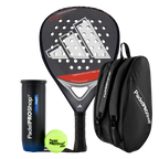 Pack Pala Adidas Granite CTRL 2.0 + Paletero PadelPROShop + Pelotas PadelPROShop Fast