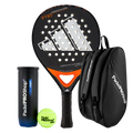 Adidas Padel Racket Pack Granite CTRL 2.0 + Padel bag PadelPROShop + PadelPROShop Padel Balls Fast