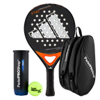 Adidas Padel Racket Pack Granite CTRL 2.0 + Padel bag PadelPROShop + PadelPROShop Padel Balls Fast