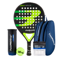 Bullpadel Padel Racket Pack Impulse CTRL 2026 (Exclusive PadelPROShop) + Padel bag PadelPROShop Blue + Can of PadelPROShop Padel Balls Fast + Pack 3 Overgrips PadelPROShop