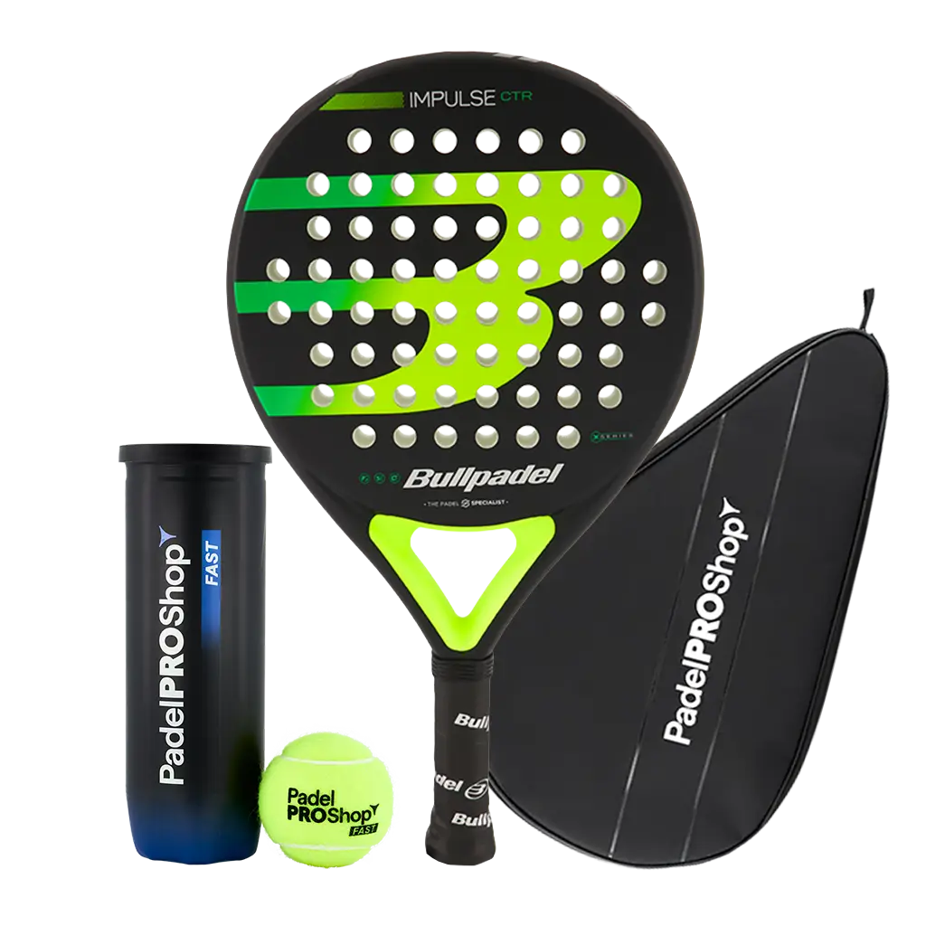 Pack Pala Bullpadel Impulse PWR 2026 + Funda PadelPROShop + Pelotas PadelPROShop Fast