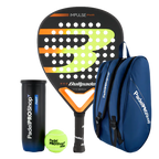 Bullpadel Padel Schläger Set Impulse PWR 2026 (Exklusiv PadelPROShop) + Padel-Taschen PadelPROShop Blau + Topf mit PadelPROShop Padelbälle Fast