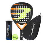 Pack de Raquete de Padel Bullpadel Impulso PWR 2026 + Estojo PadelPROShop + Bolas de padel PadelPROShop Fast